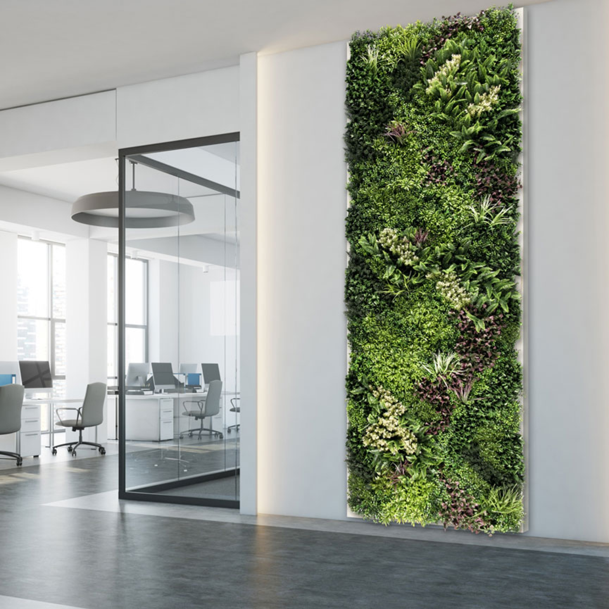 Triple-panel living wall system